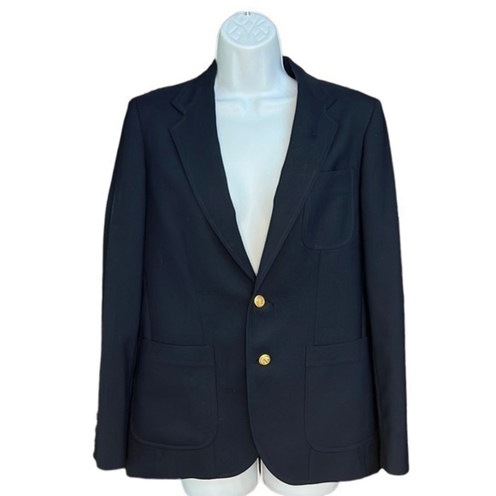 Vintage J. G. Hook Nautical Button Blazer Navy Blue 10